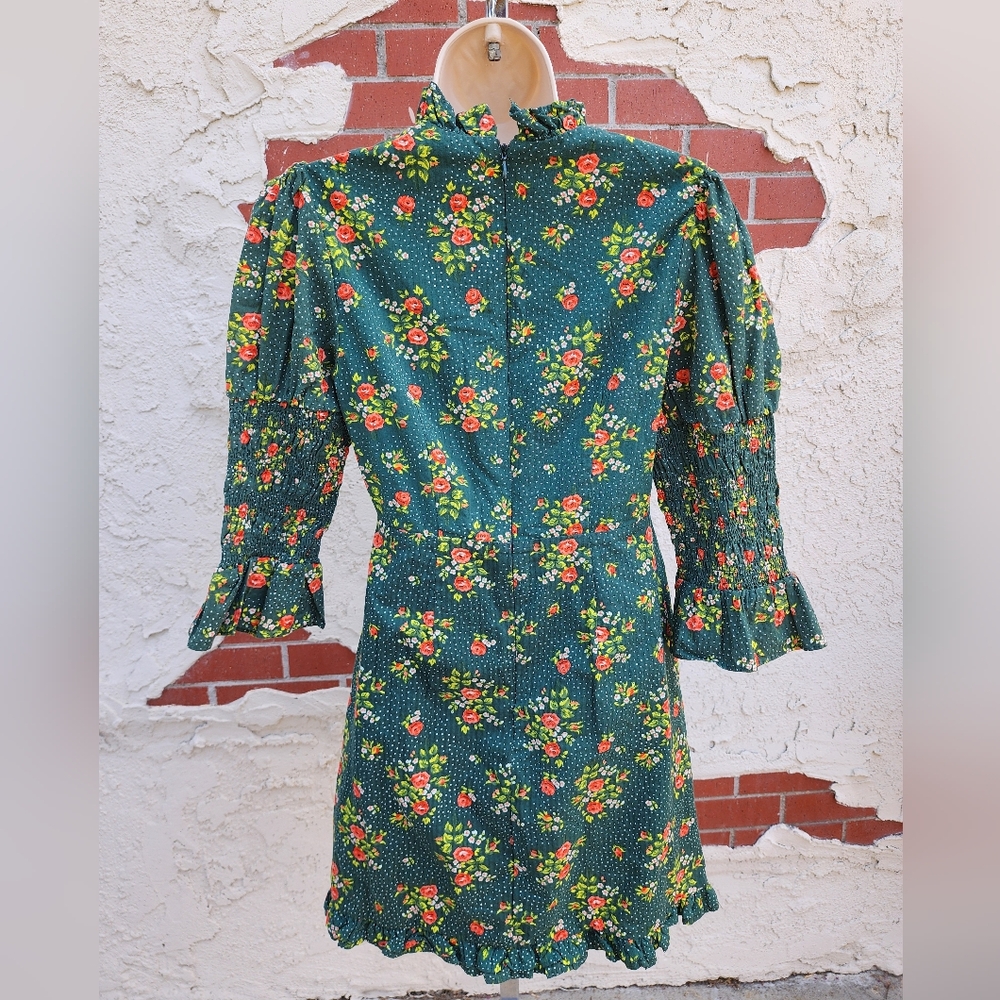 Laura Ashley Green Floral Mini Dress - Picture 12 of 16